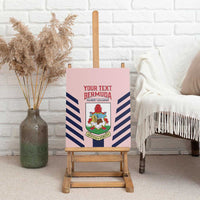 Custom Bermuda Football Canvas Wall Art 2025 Go Gombey Warriors - Pink