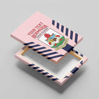 Custom Bermuda Football Canvas Wall Art 2025 Go Gombey Warriors - Pink