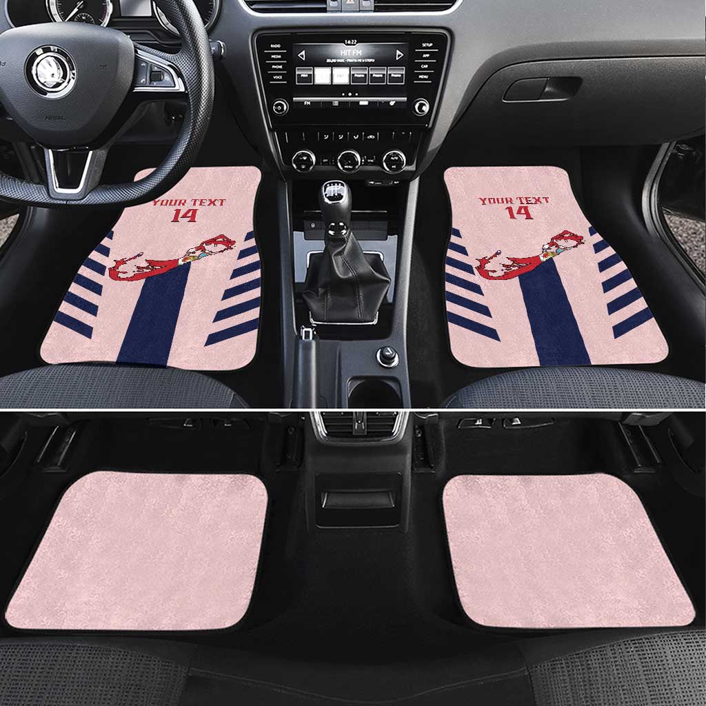 Custom Bermuda Football Car Mats 2025 Go Gombey Warriors - Pink