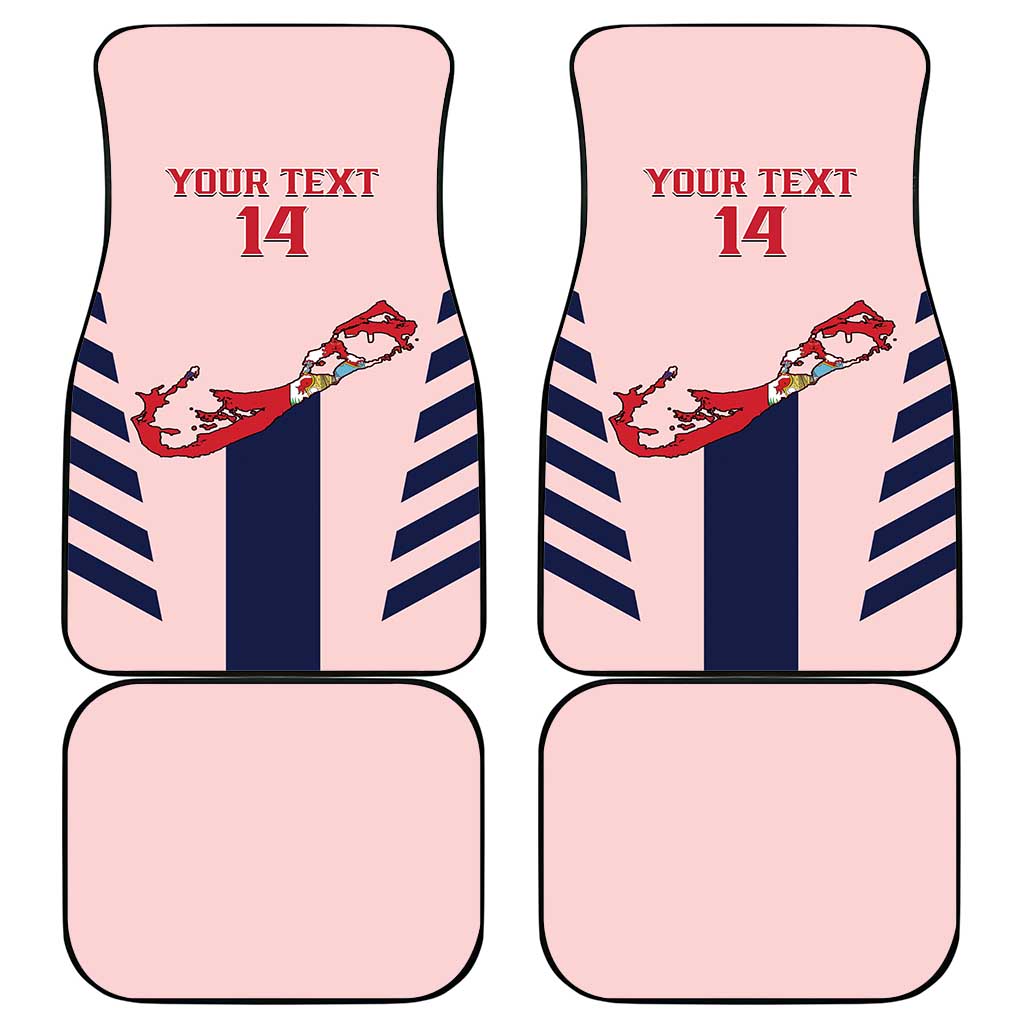 Custom Bermuda Football Car Mats 2025 Go Gombey Warriors - Pink