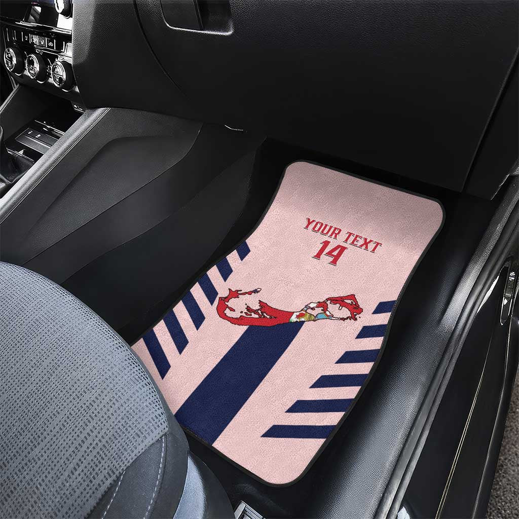 Custom Bermuda Football Car Mats 2025 Go Gombey Warriors - Pink