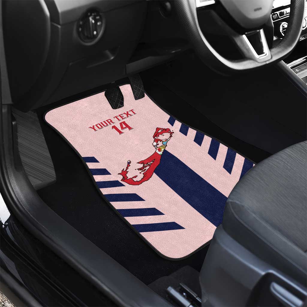 Custom Bermuda Football Car Mats 2025 Go Gombey Warriors - Pink