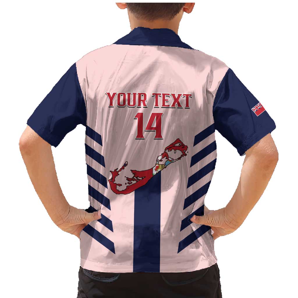 Custom Bermuda Football Family Matching Mermaid Dress and Hawaiian Shirt 2025 Go Gombey Warriors - Pink