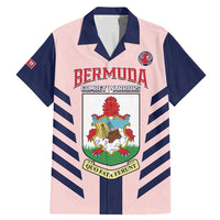Custom Bermuda Football Family Matching Mermaid Dress and Hawaiian Shirt 2025 Go Gombey Warriors - Pink