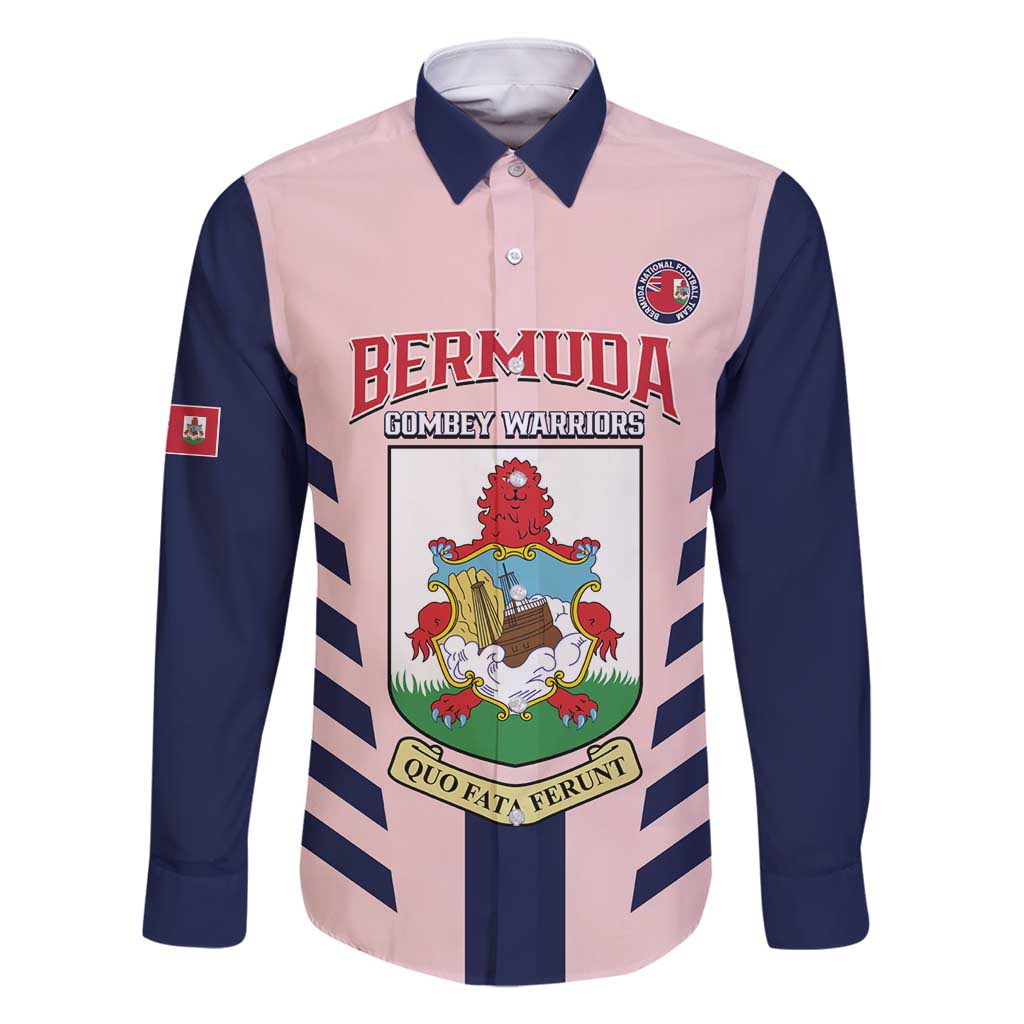 Custom Bermuda Football Family Matching Mermaid Dress and Hawaiian Shirt 2025 Go Gombey Warriors - Pink