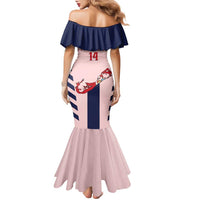 Custom Bermuda Football Family Matching Mermaid Dress and Hawaiian Shirt 2025 Go Gombey Warriors - Pink