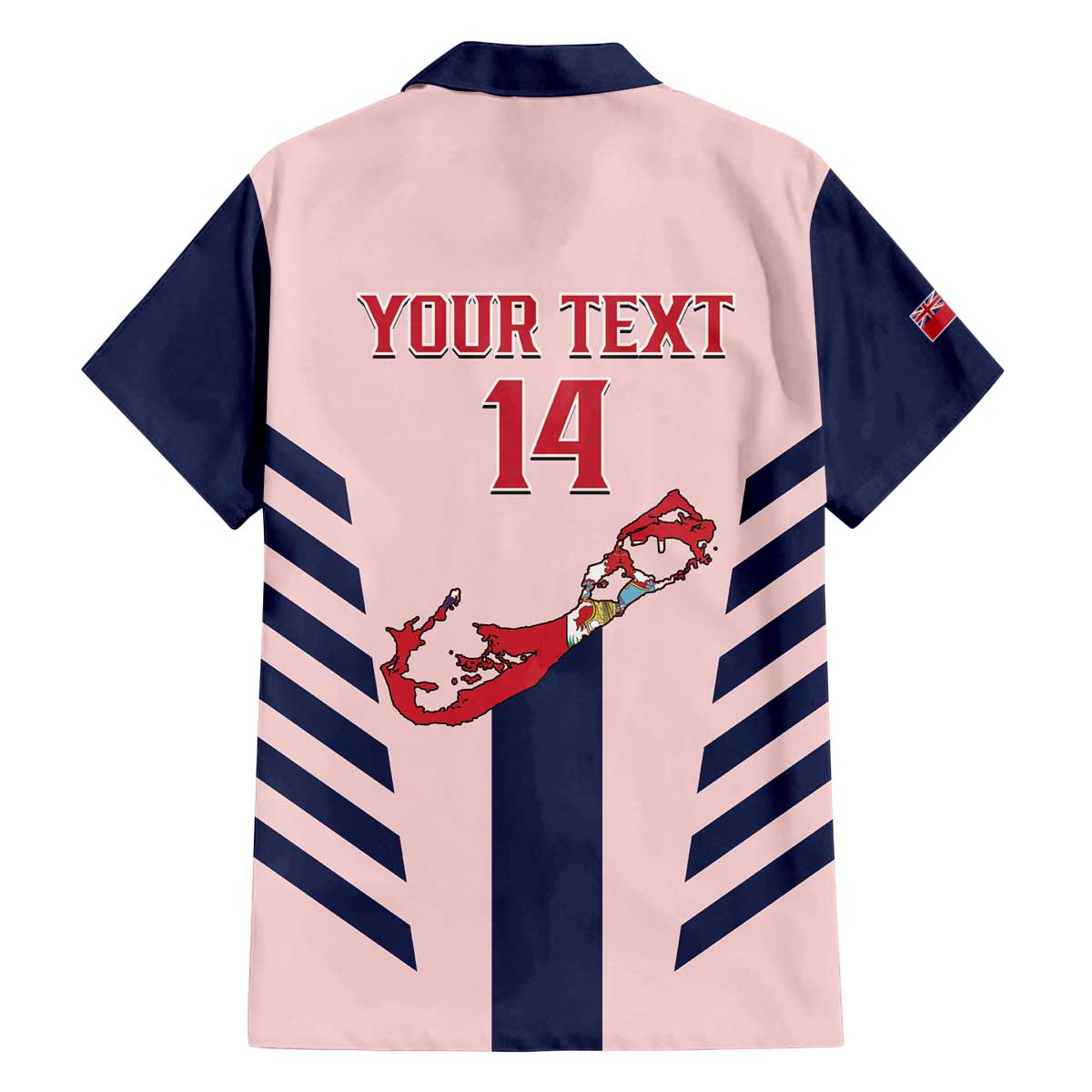 Custom Bermuda Football Family Matching Off The Shoulder Long Sleeve Dress and Hawaiian Shirt 2025 Go Gombey Warriors - Pink