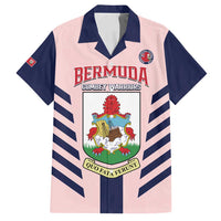 Custom Bermuda Football Family Matching Summer Maxi Dress and Hawaiian Shirt 2025 Go Gombey Warriors - Pink