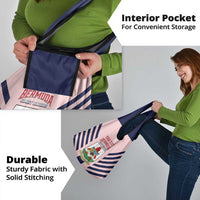 Custom Bermuda Football Grocery Bag 2025 Go Gombey Warriors - Pink