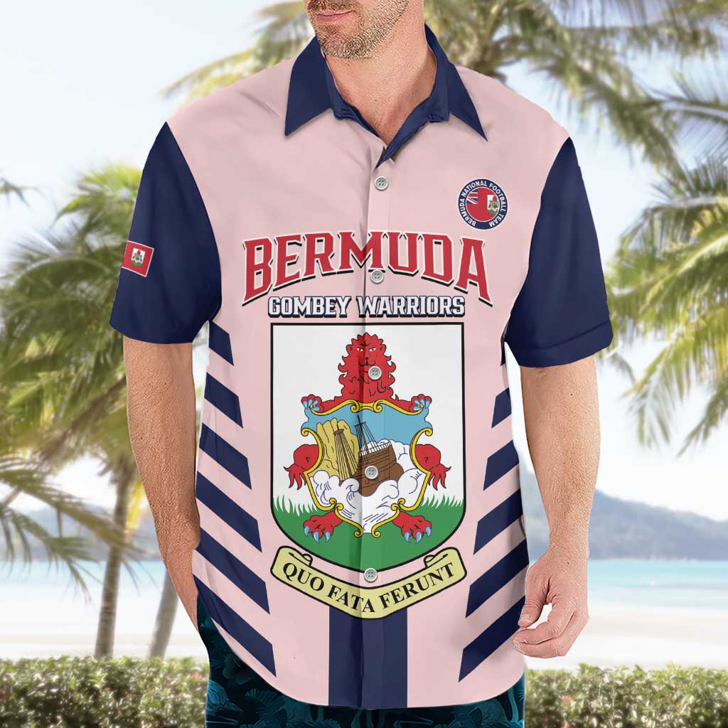 Custom Bermuda Football Hawaiian Shirt 2025 Go Gombey Warriors - Pink