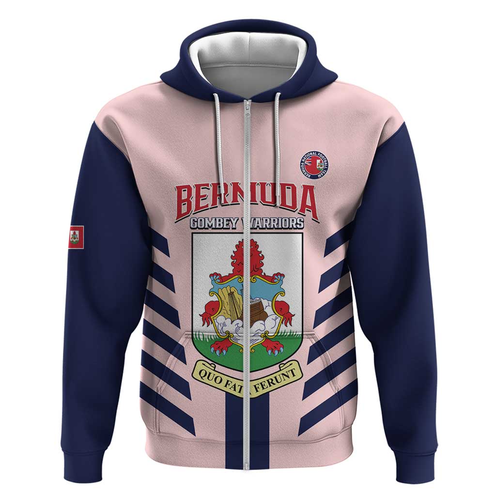 Custom Bermuda Football Hoodie 2025 Go Gombey Warriors - Pink