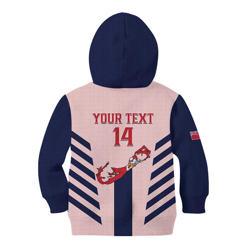 Custom Bermuda Football Kid Hoodie 2025 Go Gombey Warriors - Pink