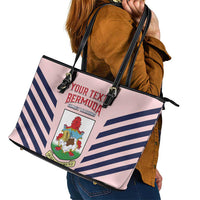 Custom Bermuda Football Leather Tote Bag 2025 Go Gombey Warriors - Pink