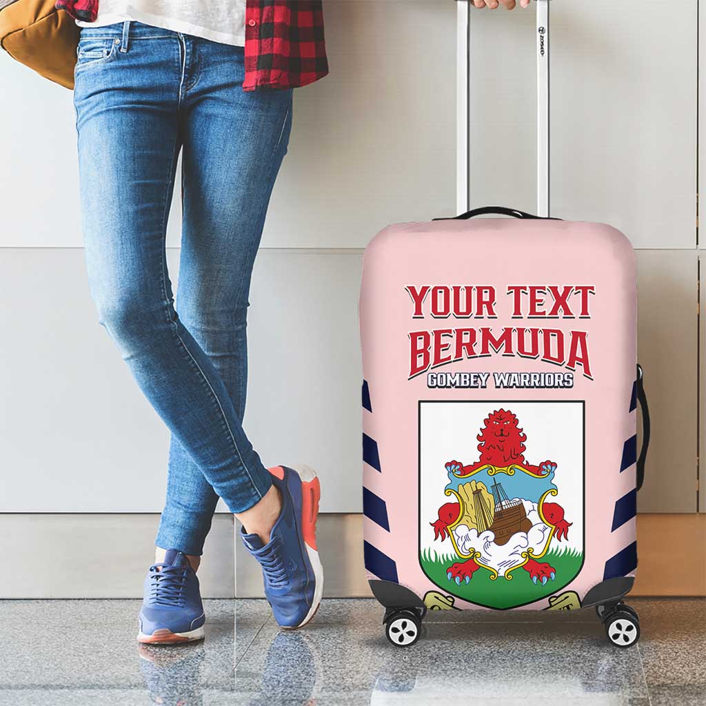 Custom Bermuda Football Luggage Cover 2025 Go Gombey Warriors - Pink