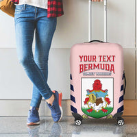 Custom Bermuda Football Luggage Cover 2025 Go Gombey Warriors - Pink