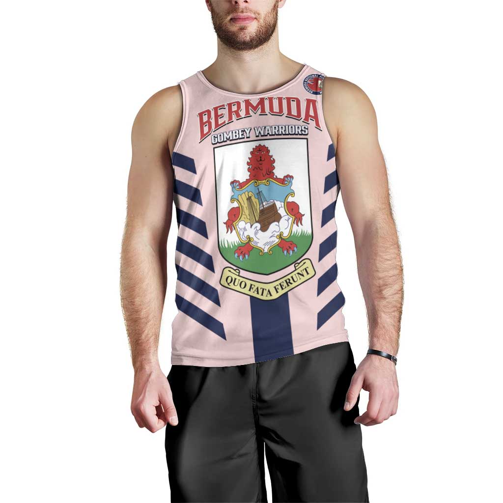 Custom Bermuda Football Men Tank Top 2025 Go Gombey Warriors - Pink