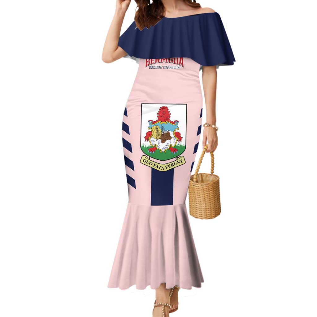 Custom Bermuda Football Mermaid Dress 2025 Go Gombey Warriors - Pink