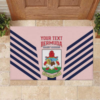 Custom Bermuda Football Rubber Doormat 2025 Go Gombey Warriors - Pink