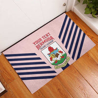 Custom Bermuda Football Rubber Doormat 2025 Go Gombey Warriors - Pink