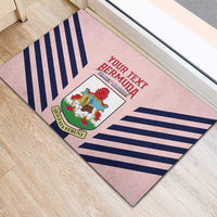 Custom Bermuda Football Rubber Doormat 2025 Go Gombey Warriors - Pink
