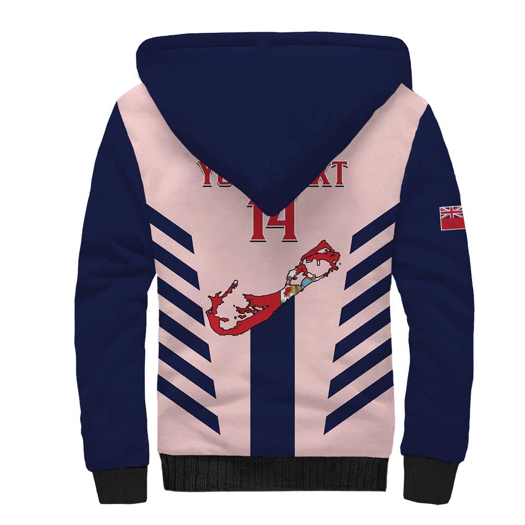 Custom Bermuda Football Sherpa Hoodie 2025 Go Gombey Warriors - Pink