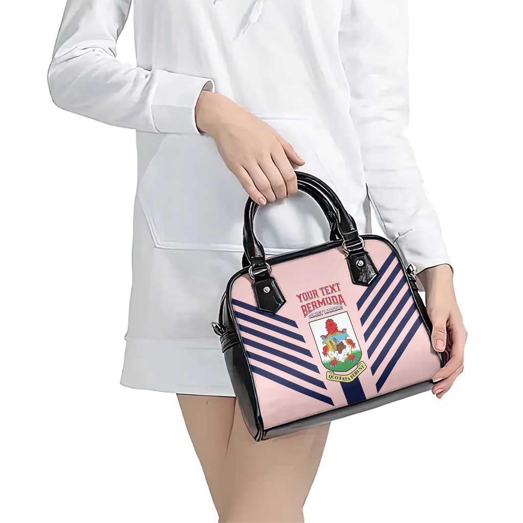 Custom Bermuda Football Shoulder Handbag 2025 Go Gombey Warriors - Pink