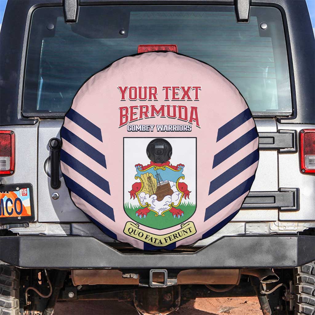 Custom Bermuda Football Spare Tire Cover 2025 Go Gombey Warriors - Pink