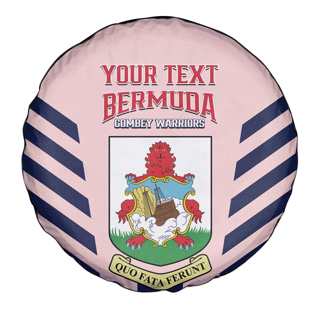 Custom Bermuda Football Spare Tire Cover 2025 Go Gombey Warriors - Pink