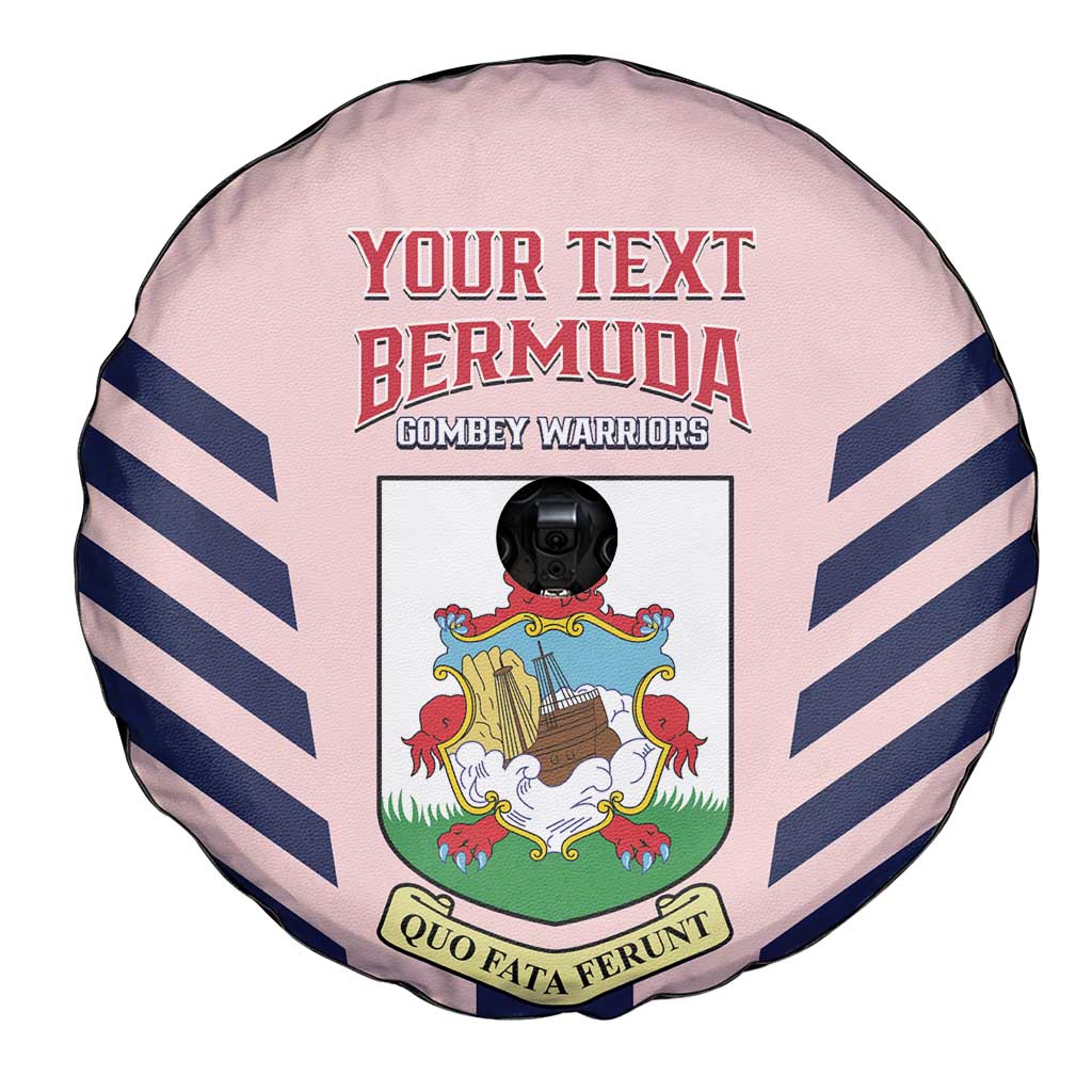Custom Bermuda Football Spare Tire Cover 2025 Go Gombey Warriors - Pink