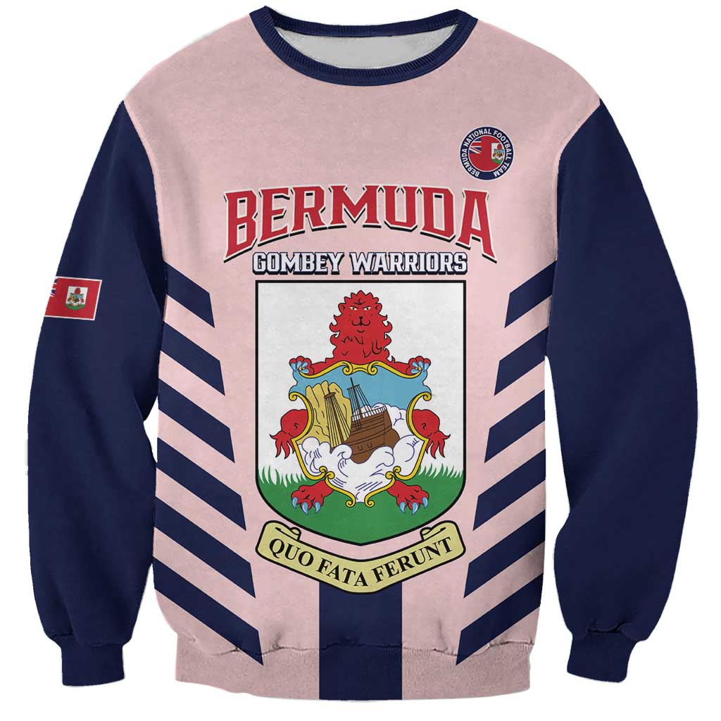 Custom Bermuda Football Sweatshirt 2025 Go Gombey Warriors - Pink