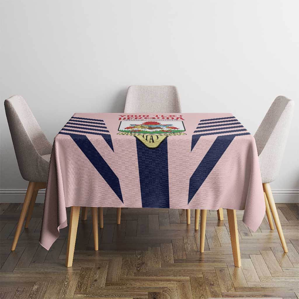 Custom Bermuda Football Tablecloth 2025 Go Gombey Warriors - Pink