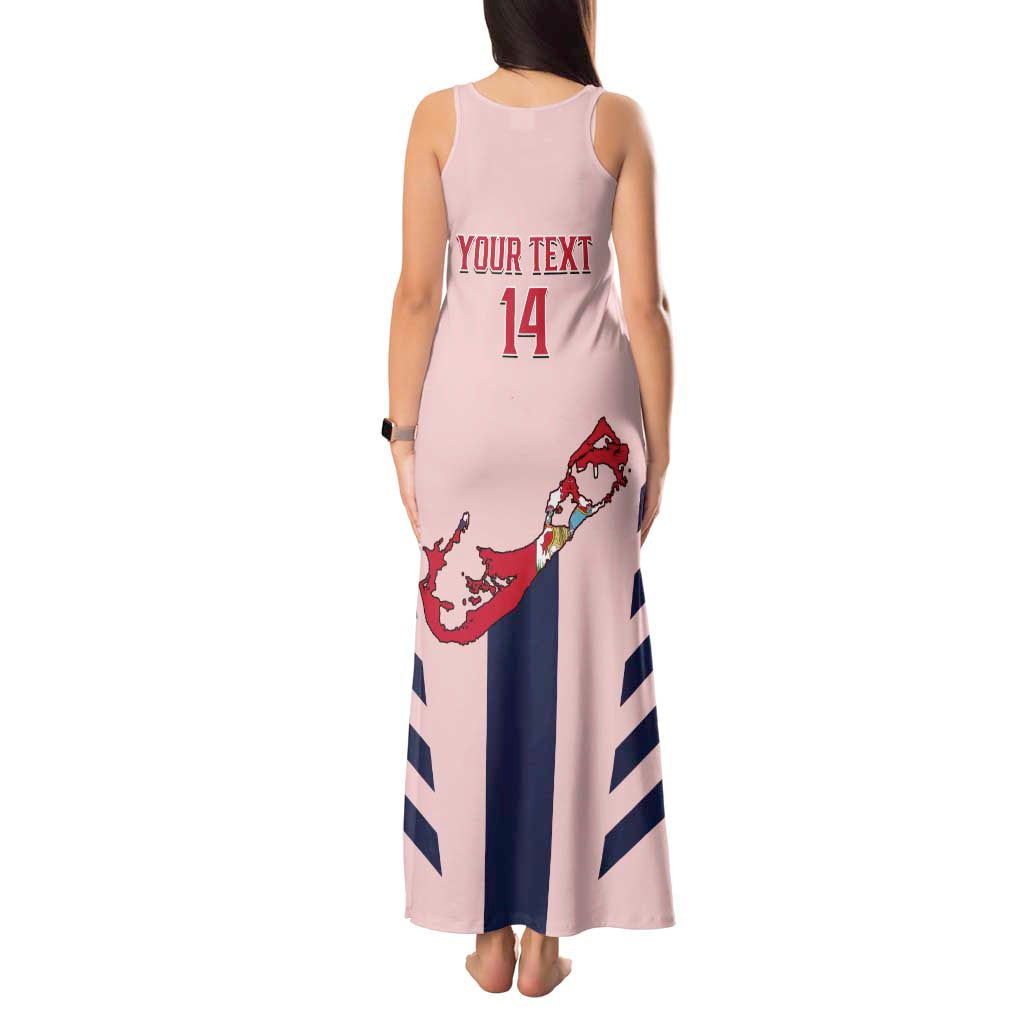 Custom Bermuda Football Tank Maxi Dress 2025 Go Gombey Warriors - Pink
