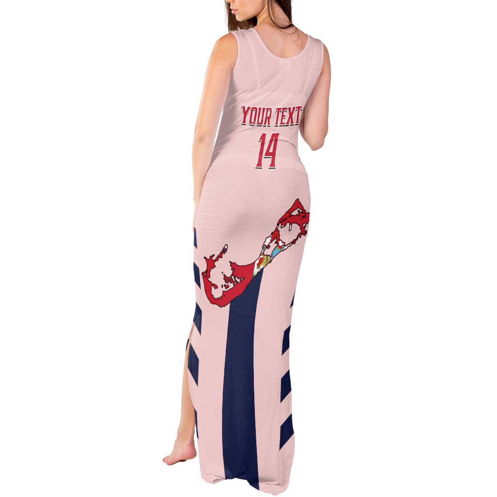 Custom Bermuda Football Tank Maxi Dress 2025 Go Gombey Warriors - Pink