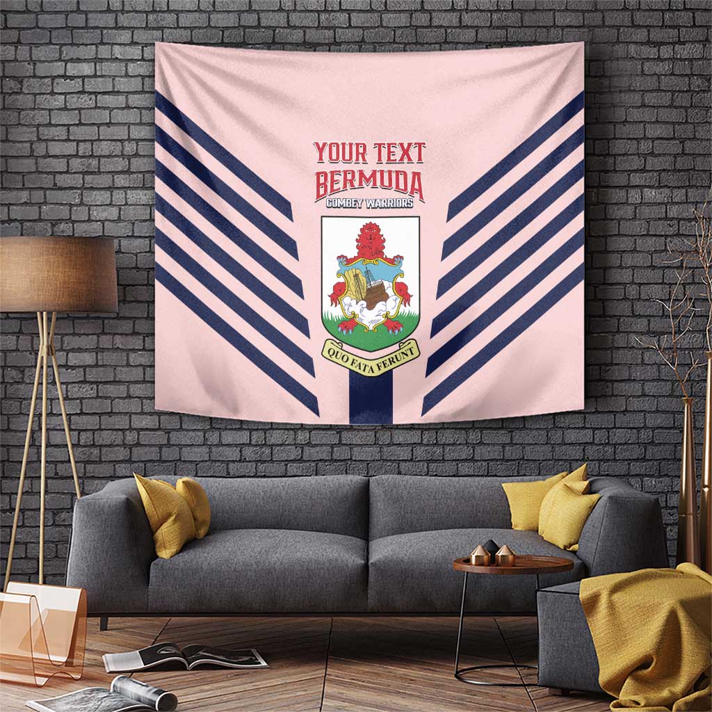 Custom Bermuda Football Tapestry 2025 Go Gombey Warriors - Pink