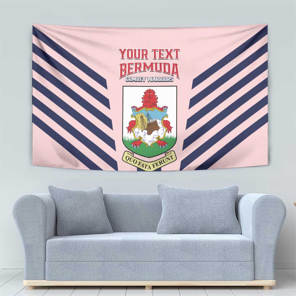 Custom Bermuda Football Tapestry 2025 Go Gombey Warriors - Pink