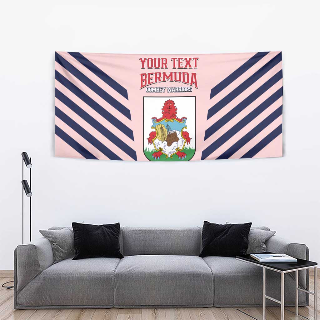 Custom Bermuda Football Tapestry 2025 Go Gombey Warriors - Pink
