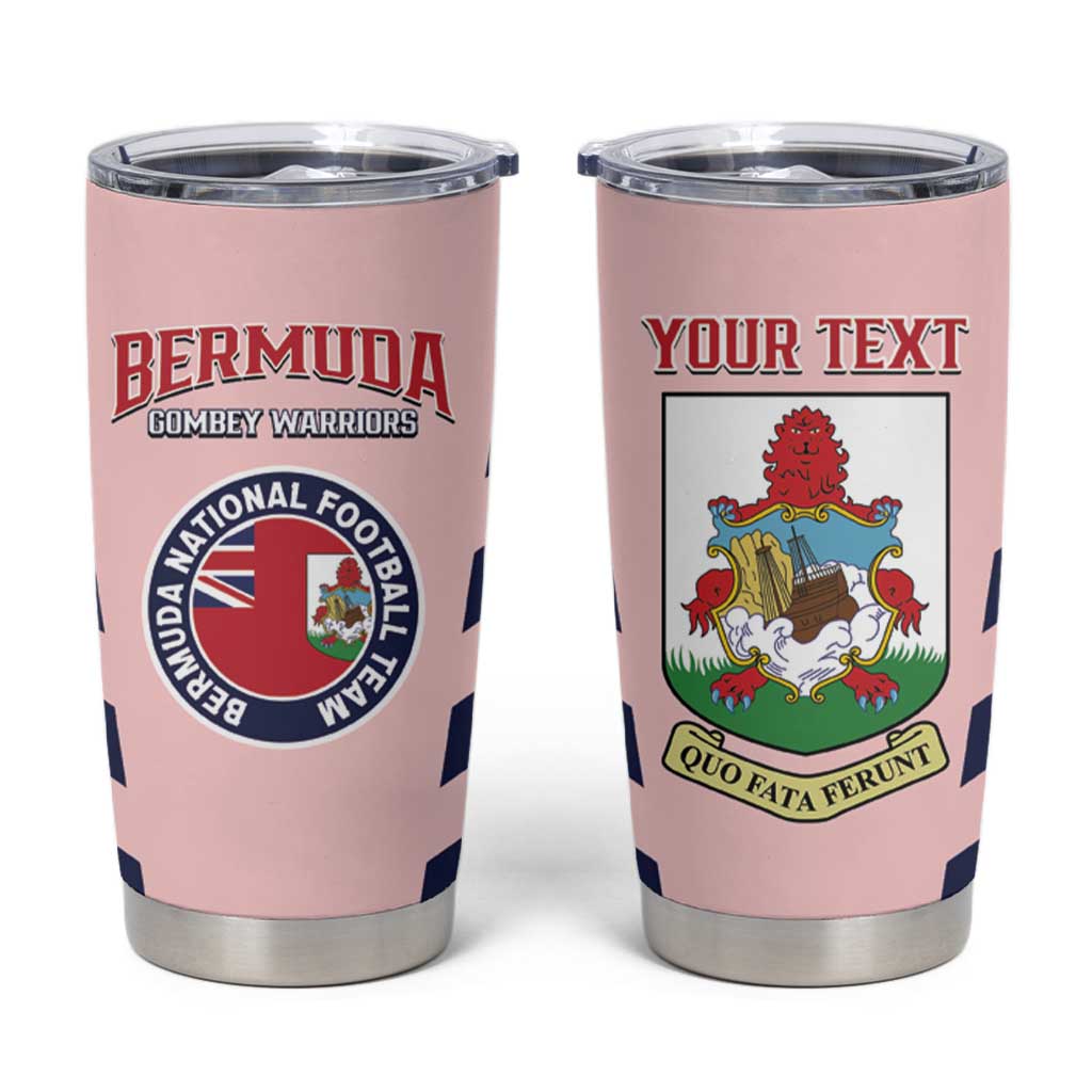 Custom Bermuda Football Tumbler Cup 2025 Go Gombey Warriors - Pink