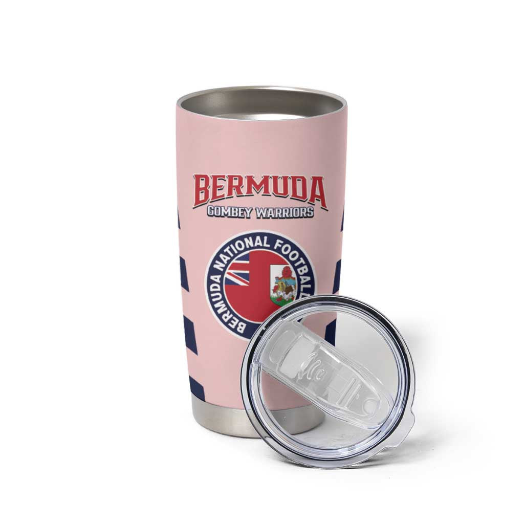 Custom Bermuda Football Tumbler Cup 2025 Go Gombey Warriors - Pink