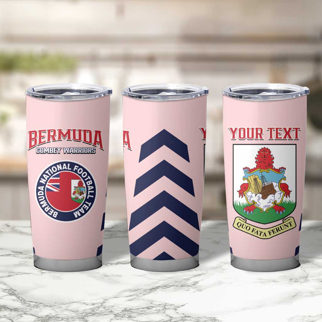 Custom Bermuda Football Tumbler Cup 2025 Go Gombey Warriors - Pink