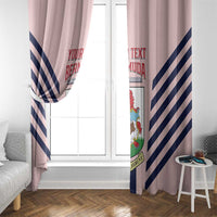 Custom Bermuda Football Window Curtain 2025 Go Gombey Warriors - Pink