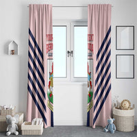 Custom Bermuda Football Window Curtain 2025 Go Gombey Warriors - Pink