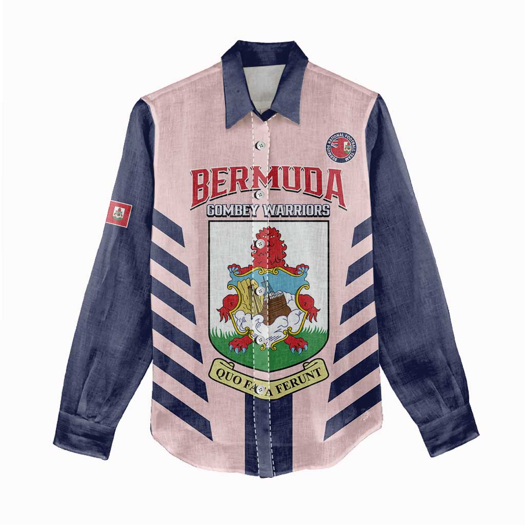 Custom Bermuda Football Women Casual Shirt 2025 Go Gombey Warriors - Pink