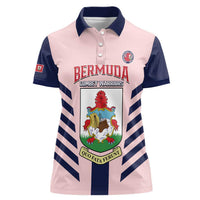 Custom Bermuda Football Women Polo Shirt 2025 Go Gombey Warriors - Pink