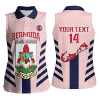 Custom Bermuda Football Women Sleeveless Polo Shirt 2025 Go Gombey Warriors - Pink