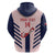Custom Bermuda Football Zip Hoodie 2025 Go Gombey Warriors - Pink