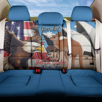 Personalised United States And Australia Back Car Seat Cover USA Eagle With Aussie Kangaroo - Wonder Print Shop