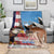 Personalised United States And Australia Blanket USA Eagle With Aussie Kangaroo