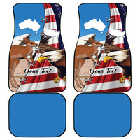 Personalised United States And Australia Car Mats USA Eagle With Aussie Kangaroo - Wonder Print Shop