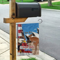 Personalised United States And Australia Garden Flag USA Eagle With Aussie Kangaroo - Wonder Print Shop