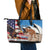 Personalised United States And Australia Leather Tote Bag USA Eagle With Aussie Kangaroo - Wonder Print Shop